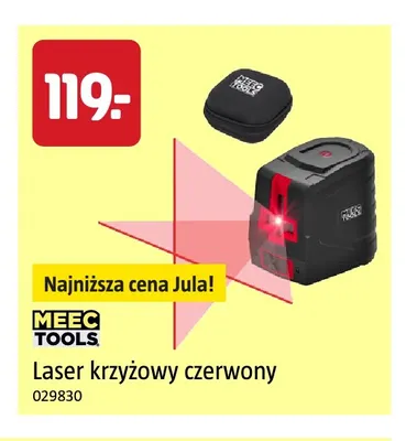 Laser krzyżowy czerwony Meec Tools promocja w Jula