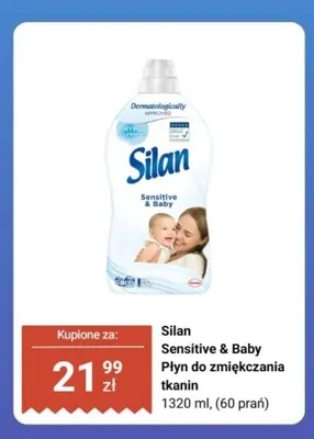 Płyn do zmiękczania tkanin Silan Sensitive & Baby promocja w Biedronka