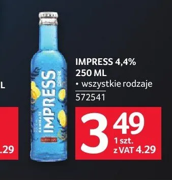 Napój alkoholowy Impress Kamikaze 4,4% promocja w Selgros