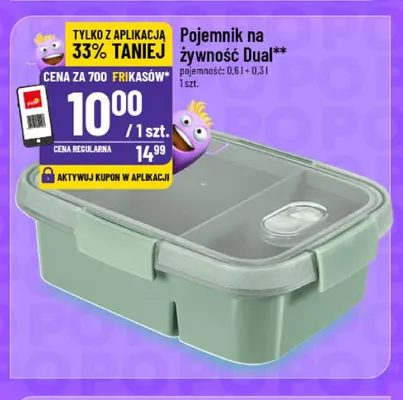 Pojemnik na żywność Dual 0,6 l+0,3 l promocja w POLOmarket