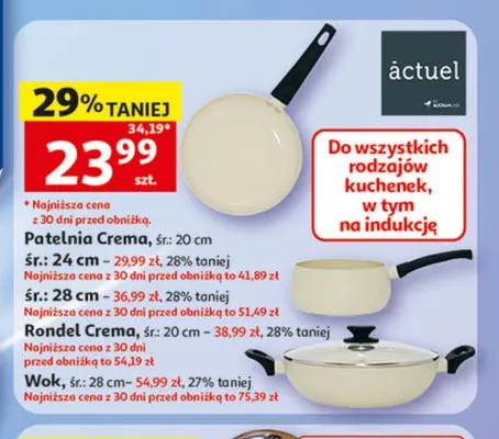 Patelnia actuel Crema śr. 20cm promocja w Auchan