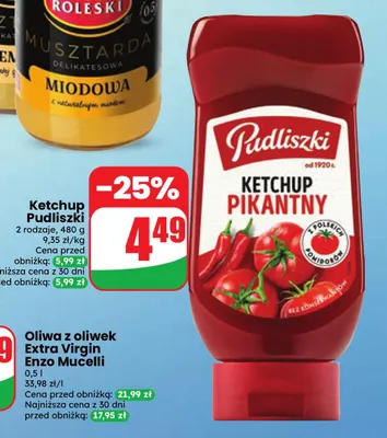 Ketchup pikantny Pudliszki promocja w Dino