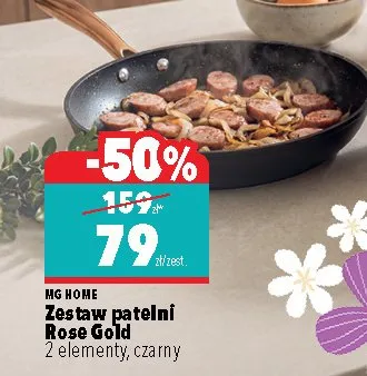 Zestaw patelni Rose Gold promocja w Biedronka Home