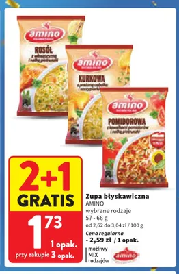 Zupa błyskawiczna Amino rosół promocja w Intermarche