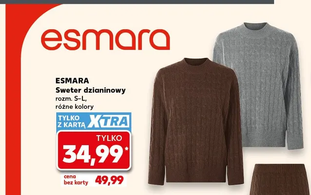 Sweter dzianinowy Esmara promocja w Kaufland