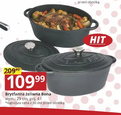 Brytfanna żeliwna Bona 4 l promocja w Prymus AGD