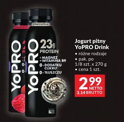 Jogurt pitny YoPRO Drink promocja w Makro