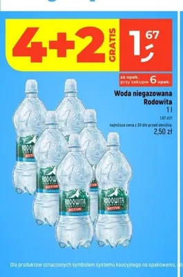 Woda niegazowana Rodowita promocja w Dealz