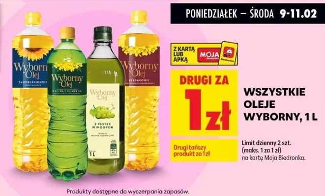 Olej z oliwą z oliwek Wyborny  promocja w Biedronka