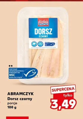 Dorsz czarny porcje Abramczyk promocja w Kaufland