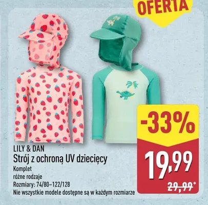 Strój z ochroną UV dziecięcy Lily & Dan promocja w Aldi