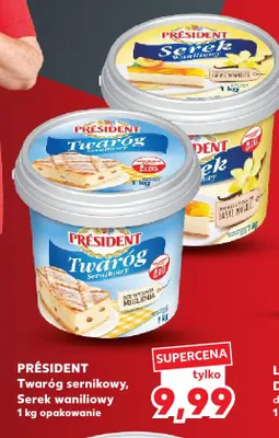 Twaróg sernikowy Président promocja w Kaufland