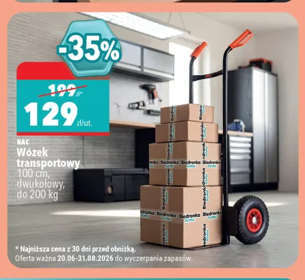 Wózek transportowy NAC promocja w Biedronka Home