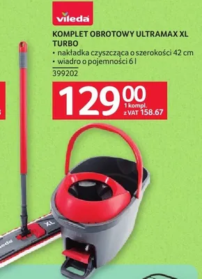 Mop Komplet obrotowy Ultramax XL Turbo Vileda promocja w Selgros