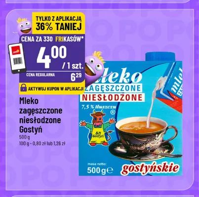 Mleko zagęszczone niesłodzone Gostyń promocja w POLOmarket