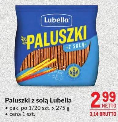 Paluszki z solą Lubella promocja w Makro