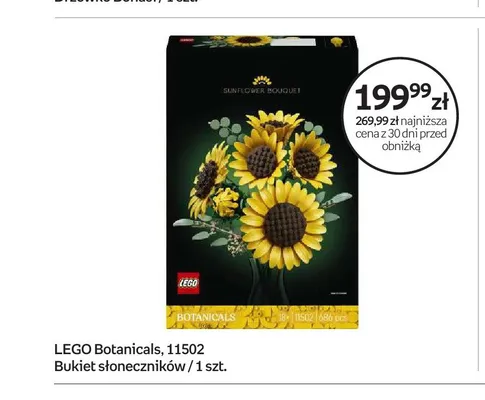 Klocki LEGO Botanicals 11502 Bukiet słoneczników promocja w Empik