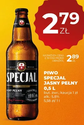 Piwo Specjal Jasny Pełny promocja w Duży Ben