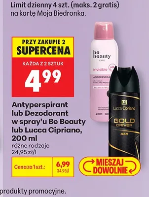 Dezodorant w spray'u Lucca Cipriano promocja w Biedronka