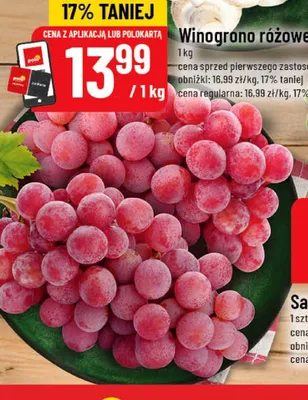 Winogrono różowe promocja w POLOmarket