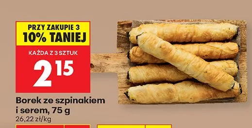 Borek ze szpinakiem i serem promocja w Biedronka
