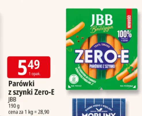 Parówki z szynki Zero-E JBB promocja w Leclerc