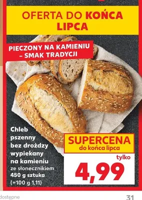 Chleb pszenny bez drożdży ze słonecznikiem promocja w Kaufland