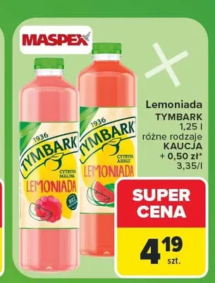 Lemoniada cytryna malina Tymbark promocja w Carrefour