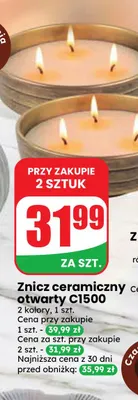 Znicz ceramiczny otwarty C1500 promocja w Dino