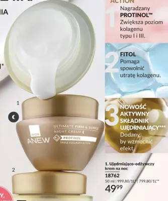 Krem na noc ujędrniająco-odżywczy Avon Anew promocja w AVON