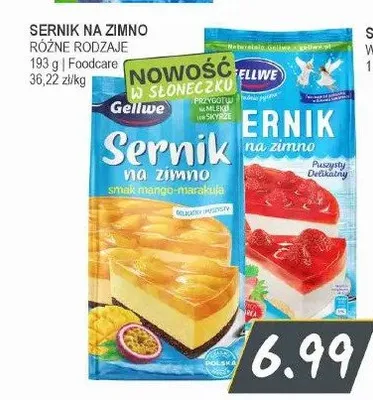 Sernik na zimno Gellwe puszysty delikatny promocja w Słoneczko