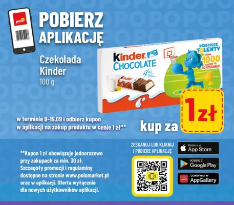 Czekolada Kinder promocja w POLOmarket