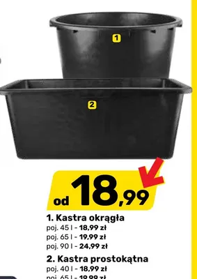 Kastra okrągła 45 l promocja w Bricomarche