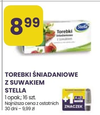 Torebki śniadaniowe z suwakiem Stella promocja w Stokrotka