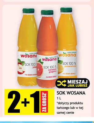 Sok Wosana czerwony grejpfrut promocja w Gram Market