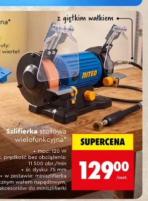 Szlifierka stołowa wielofunkcyjna Niteo promocja w Biedronka
