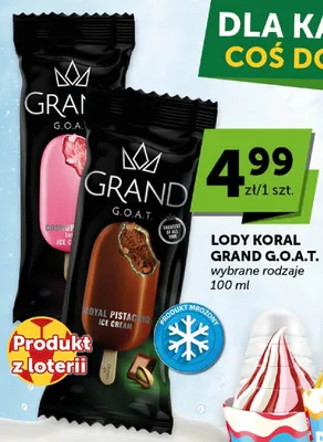 Lody Koral Grand G.O.A.T. Royal Pistachio promocja w Euro Sklep