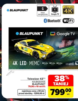 Telewizor 43" 43UBG6010S Blaupunkt promocja w Carrefour