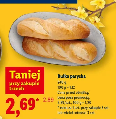 Bułka paryska promocja w Lidl