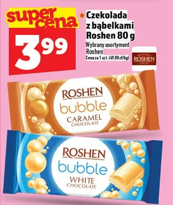 Czekolada z bąbelkami Roshen 80g promocja w TOPAZ