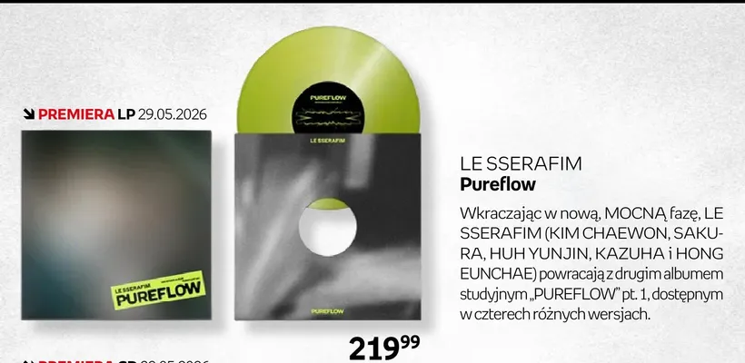 Płyta winylowa LE SSERAFIM Pureflow promocja w Empik