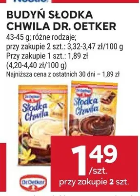 Budyń słodka chwila różne rodzaje promocja w Stokrotka