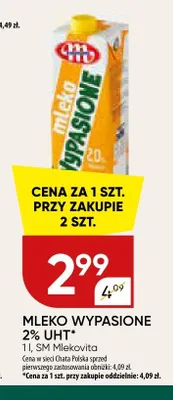 Mleko Wypasione 2% UHT Mlekovita promocja w Chata Polska