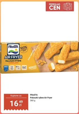Paluszki rybne Frosta Air Fryer promocja w Dino