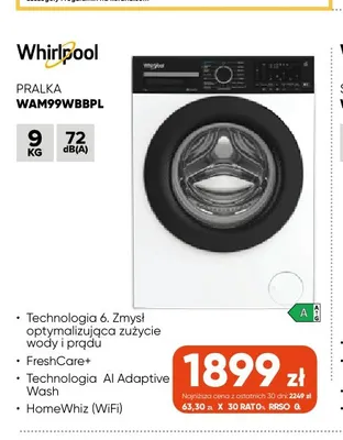 Pralka WAM99WBBPL Whirlpool promocja w Max Elektro