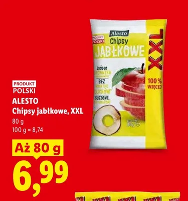 Chipsy jabłkowe Alesto XXL promocja w Lidl