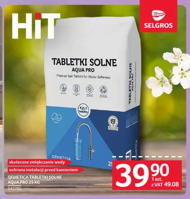 Tabletki solne QEMETICA Aqua Pro 25kg promocja w Selgros