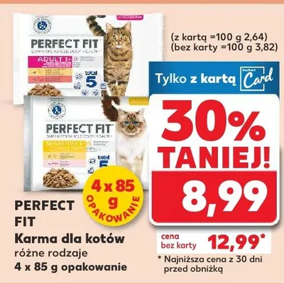 Karma dla kotów różne rodzaje 4 x 85g  promocja w Kaufland