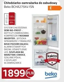 Chłodziarko-zamrażarka do zabudowy promocja w kakto.pl