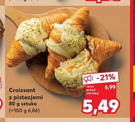 Croissant z pistacjami promocja w Kaufland